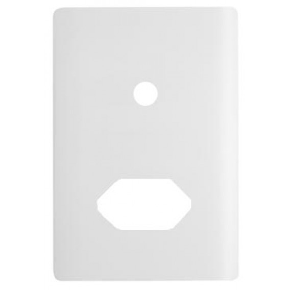 Placa para Furo + 1 Tomada 4x2 - Novara Branca